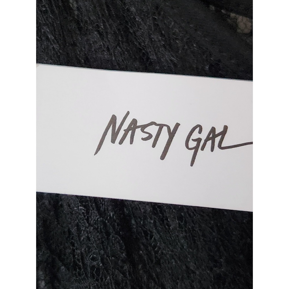 New $78 Nasty Gal Maxi Lace Cami Black Top S Festival Sheer Dress Party NWT - Picture 5 of 10